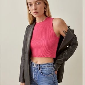 Reformation sleeveless cashmere top